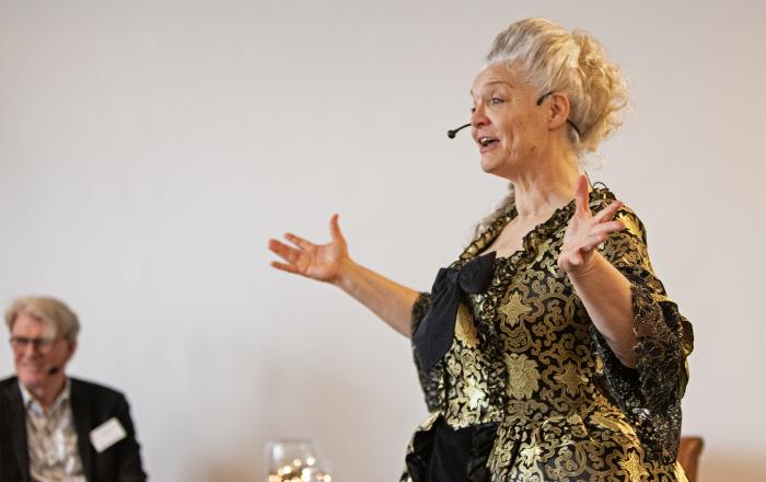 Enkehertuginden og Poul Struve Nielsen til lokalforeningsmødet