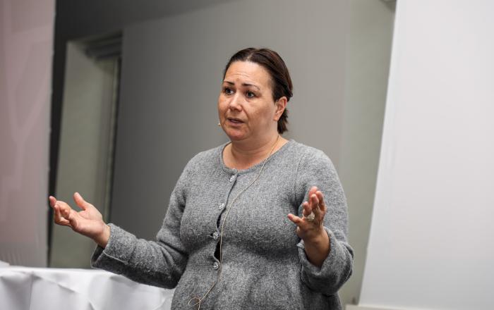 Aaja Chemnitz var gæstetaler til Grænseforeningens Sendemandsmøde 2026 i weekenden den 25.-26. april på Hotel Koldingfjord.