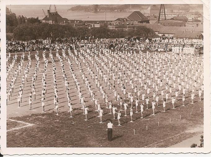 Gymnastikopvisning ved Årsmødet i Flensborg 1951 Gymnastikopvisning ved Årsmødet i Flensborg 1951