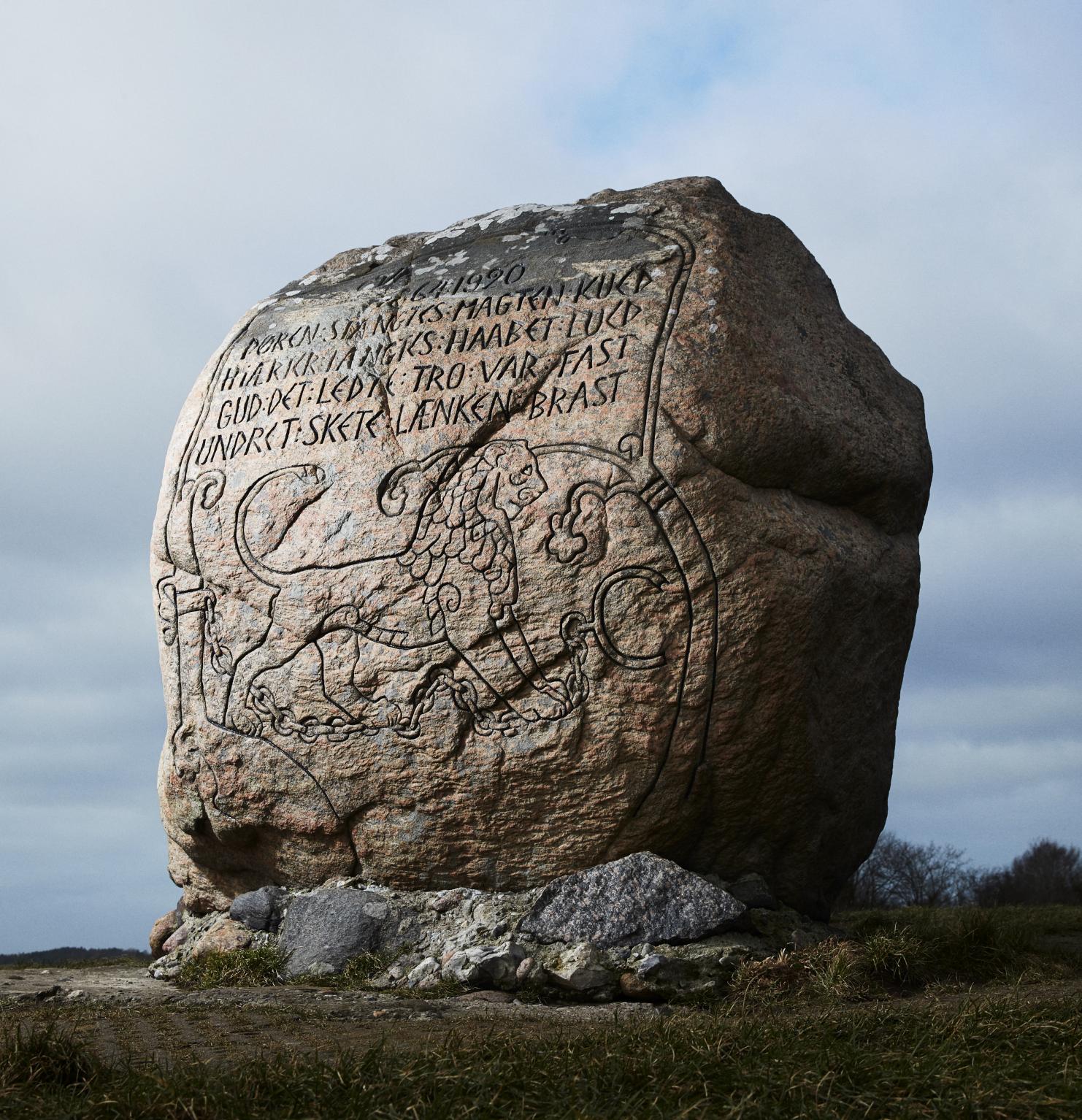Genforeningensstenen på Esterhøj i Odsherred.