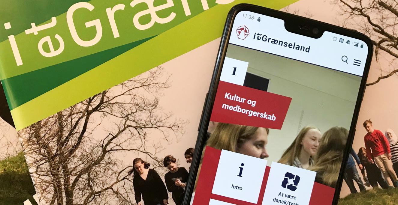 Grænseforeningens undervisningssite og -hæfte ietGrænseland
