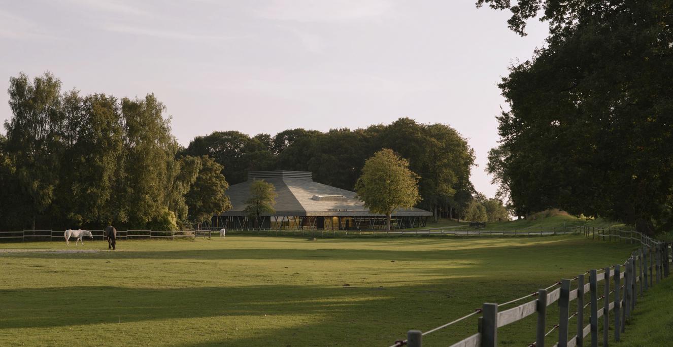 Det nye museum bliver nænsomt tilpasset landskabet. 