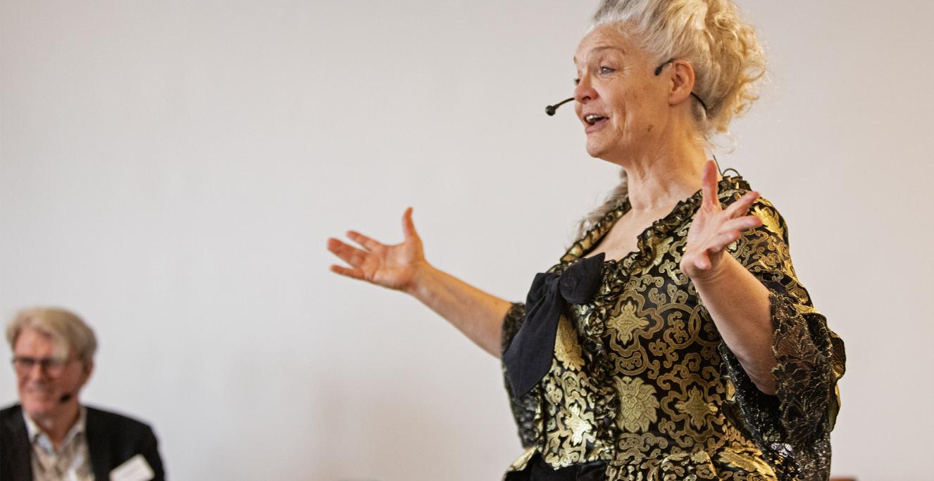 Enkehertuginden og Poul Struve Nielsen til lokalforeningsmødet