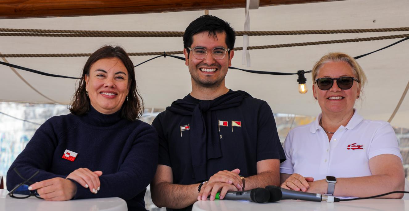 Folketingsmedlem Naaja H. Nathanielsen (IA), styrelsesmedlem Nicolas Nilausen Fromsejer fra Dansk Ungdoms Fællesråd, og SSF-formand Gitte Hougaard-Werner deltog i Grænseforeningens debat lørdag morgen på Folkemødet. 