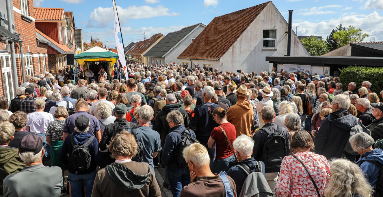 Mirco Reimer-Elster og Ulla Terkelsen tiltrak mange mennesker på Kulturmødet.