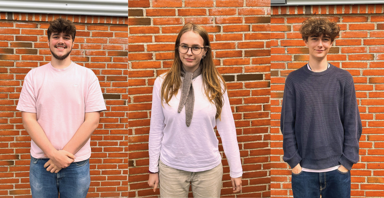Ben er fra Flensborg, Johanne er fra Slesvig, og Frederik er fra Viborg.