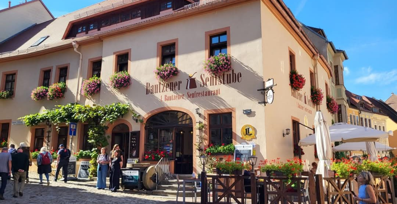 I Bautzen er der hyggelige gader og restauranter.