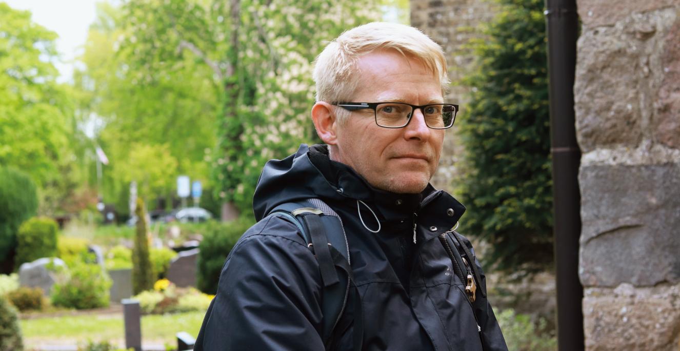 Vi gik et par timer i stilhed hver dag. Det er ikke noget, vi mennesker bruger særligt meget tid på ellers nu om dage, siger lærer Thomas Nygaard, som gik med på hele pilgrimsvandringen fra Hedeby til Ribe.