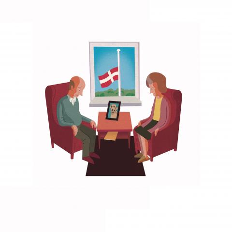 Man må gerne flage på halv stang for sit afdøde kæledyr, så længe man respekterer flaget. Det oplyser Danmarks-Samfundet.