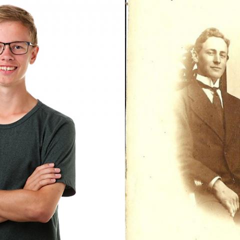18-årige Tobias Biil Andersen har brugt sommeren på at undersøge historien om sin tyske tiptipoldefar, Jürgen Heinrich Theodor Jancke, der på billedet til højre ses med sin første kone, den dansksindede Christine Frederikke Birgitte Nielsen. 18-årige Tobias Biil Andersen har brugt sommeren på at undersøge historien om sin tyske tiptipoldefar, Jürgen Heinrich Theodor Jancke, der på billedet til højre ses med sin første kone, den dansksindede Christine Frederikke Birgitte Nielsen.