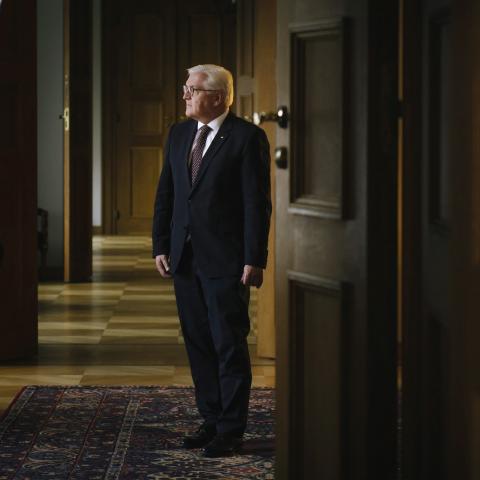 Frank-Walter Steinmeier im Schloss Bellevue, Berlin – der Residenz des Bundespräsidenten.