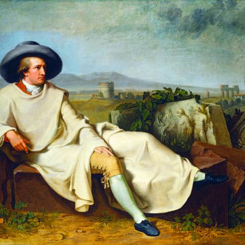 Johann Wolfgang von Goethe (1749-1832), der har lagt navn til Goethe-Instituttet, var den første tyske forfatter, der vandt udbredt international berømmelse. Johann Wolfgang von Goethe (1749-1832), der har lagt navn til Goethe-Instituttet, var den første tyske forfatter, der vandt udbredt international berømmelse.