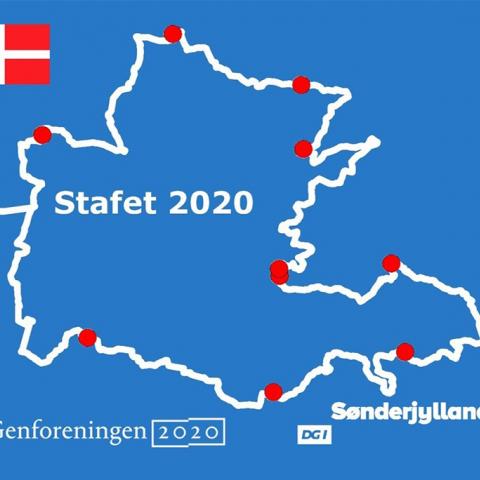 DGI Sønderjyllands 'Stafet 2020' skulle have fundet sted fysisk fra 9. maj til 6. juni 2021. Nu afvikles stafetten i stedet digitalt i samme periode. DGI Sønderjyllands 'Stafet 2020' skulle have fundet sted fysisk fra 9. maj til 6. juni 2021. Nu afvikles stafetten i stedet digitalt i samme periode.