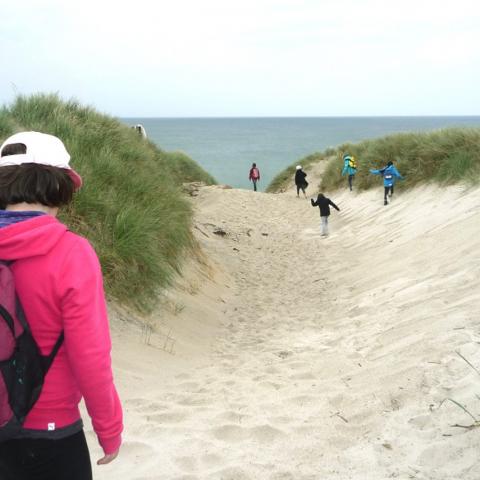 Coronapandemi og rejseusikkerheder betyder, at der i år kommer ekstra mange sydslesvigske børn og unge på sommerlejrophold i Danmark i løbet af sommerferien. På billedet ses det vestjyske strandlandskab, som sommerlejren Vesterled ligger tæt ved.