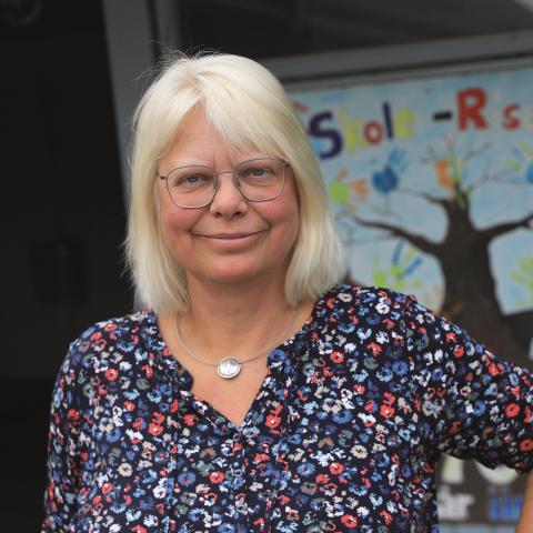 “Der er altid blevet undervist på frisisk her på skolen”, siger Ute Jessen, der er konstitueret skoleleder på den dansk-frisiske skole Risum Skole/Risem Schölj.