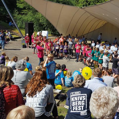 Det tyske mindretal i Sønderjylland afholder hvert år sin store traditionelle sommerfest, Knivsbergfest, der samler flere tusinde mennesker fra både mindretallet og den danske flertalsbefolkning ved Knivsbjerg, der er Sønderjyllands højeste punkt nær Rødekro.
