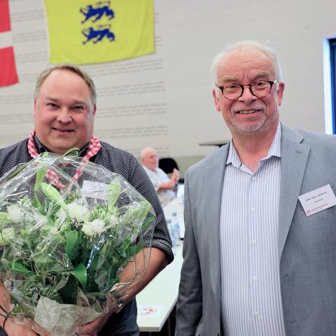 48-årige Sven Wieland (tv.) er nyt medlem af Grænseforeningens bestyrelse.