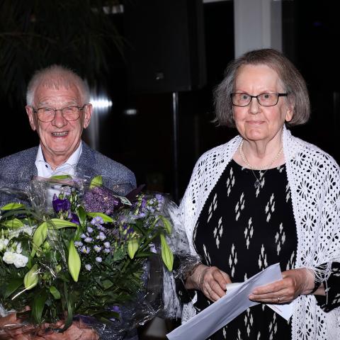 Anders Schaltz Andersen og Signe Andersen modtog lørdag aften Grænseforeningens Pris.