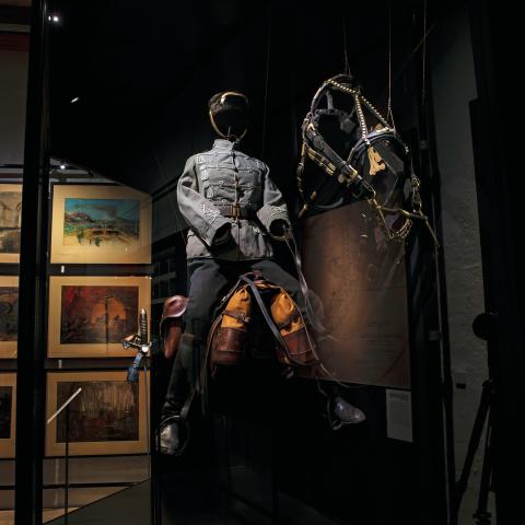 En tysk kavalerists og hans hests udstyr. I Første Verdenskrig viste det sig, at kavaleriet havde udspillet sin rolle i moderne krigsførelse.