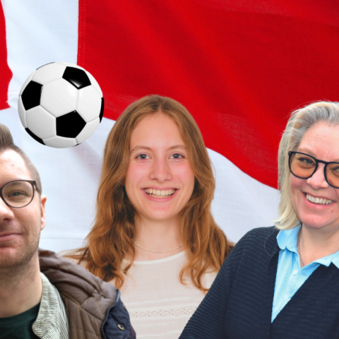 Mads Lausten, Valerie Elisa Pfeifer og Gitte Hougaard-Werner fra det danske mindretal i Sydslesvig glæder sig alle til EM-ottendedelsfinalen mellem Danmark og Tyskland. "Det bliver en helt særlig kamp", lyder det.