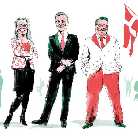 SSF-formand Gitte Hougaard-Werner, SSF-generalsekretær Lasse Rodewald og Mirco Reimer-Elster, formand for Grænseforeningen, glæder sig til De danske Årsmøder i Sydslesvig.