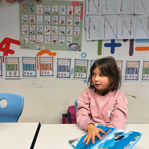 Hatlund – Langballe Danske Skole ligger 25 km øst for Flensborg på noget, der ligner en pløjemark. Der er i alt 100 børn i børnehaven og skolen, som er en del af det danske skolesystem, og som drives af Dansk Skoleforening for Sydslesvig. 100 børn i alderen 1-12 år, der taler dansk i Hatlund. 