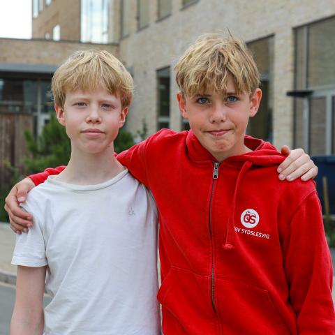 Emil fra Vanløse i København og Simon fra Sønder Brarup i Sydslesvig er blevet venner efter to ugers elevudveksling. 