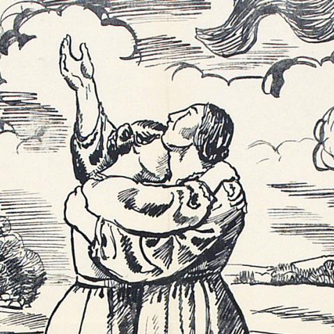 Dansk eller tysk? Forud for Genforeningen blev der den 10. februar og den 14. marts 1920 afholdt en folkeafstemning i hhv. Nordslesvig og Mellemslesvig, hvor de stemmeberettighede skulle vælge mellem dansk og tysk. Afstemningsplakater skulle fremhæve det ene lands fortræffeligheder over for det andet og gøre det nemmere at vælge, skriver Knud-Erik Therkelsen. Datidens kunstnere og litterater stod bag afstemningsplakaterne.