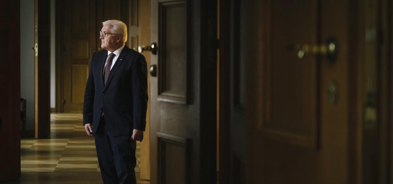 Frank-Walter Steinmeier im Schloss Bellevue, Berlin – der Residenz des Bundespräsidenten.