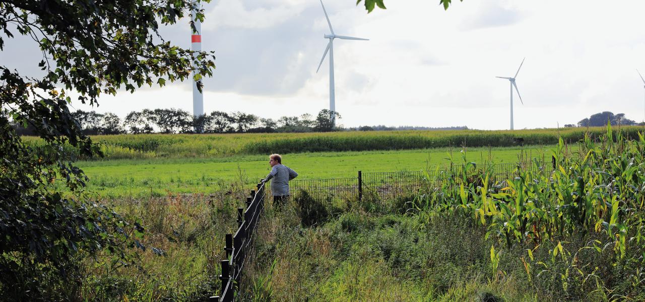 Hele vejen langs den dansk-tyske grænse markerer vildsvinehegnet grænsens forløb. Her er det Jesper Nielsen, der er  på jagt efter grænsesten. 