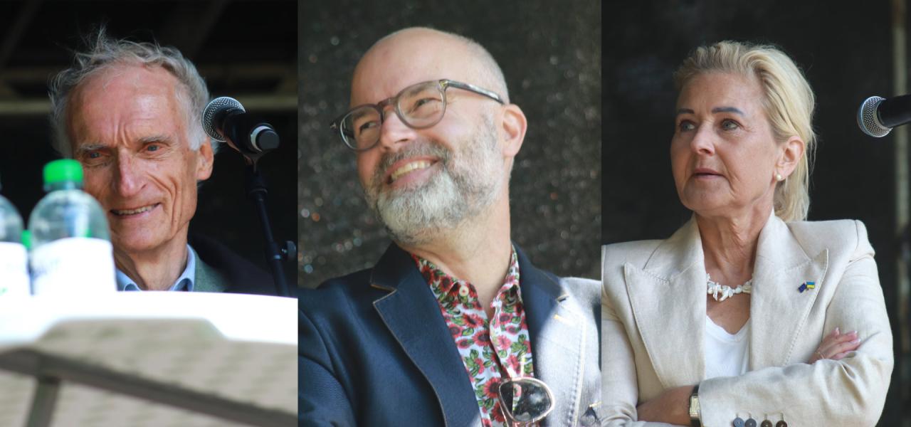 100-årsdagen for Genforeningstårnet på Ejer Bavnehøj var anledning til en debat om grænser og nationalitet identitet mellem Bertel Haarder, Marlene Wind og Simon Faber