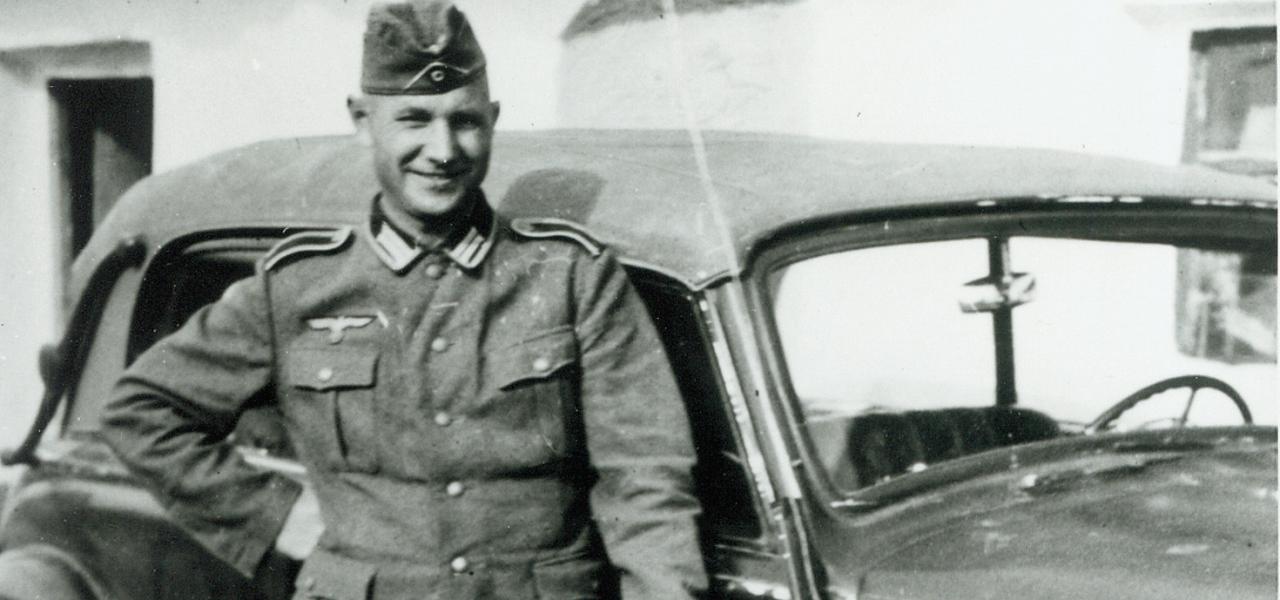 Frederik Petrsen, dansk sydslesviger i tysk uniform. Privatfoto stillet til rådighed af Studieafdelingen ved Dansk Centralbibliotek for Sydslesvig.