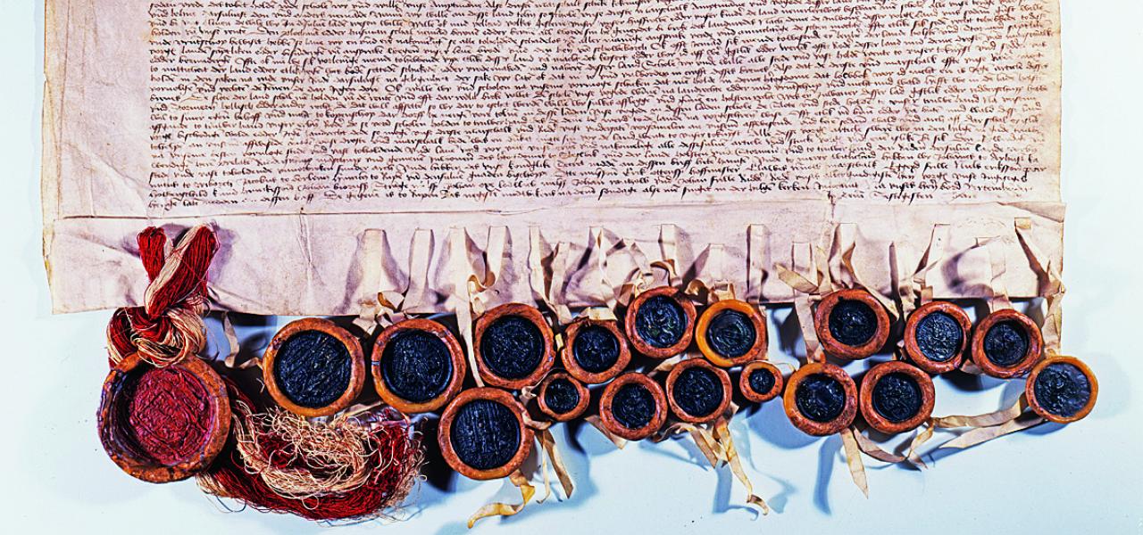 Ribebrevet fra 1460 er den dag i dag i det slesvig-holstenske ridderskabs besiddelse.