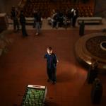 Billede af Jonas Henningsen set oppefra.