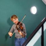 Sigrid Smith Hogue læser rytmisk sang på konservatoriet i Esbjerg.