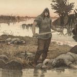 Uffe hin Spage er en dansk sagnhelt, der er skildret hos bl.a. Saxo. Uffe hin Spage er den danske kong Vermunds søn. Vermund er gammel og blind og kan ikke kæmpe mod den udfordrende sakserkonge. Uffe skildres som den sløve og dorske yngling. Men pludselig vågner han op og tilbyder at kæmpe mod to saksere på én gang ved en holmgang på en ø i Ejderen. Med slægtsklenodiet, sværdet Skrap, besejrer han saksernes prins og dennes bedste kæmpe. “Det var Skrap, der klang”, siger den blinde og glade far og rykker sig