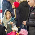 I løbet af efteråret er der kommet gennemsnitligt 500 flygtninge dagligt til Flensborg Banegård. I løbet af efteråret er der kommet gennemsnitligt 500 flygtninge dagligt til Flensborg Banegård.